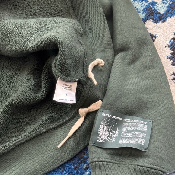 Reese Cooper Boxy Hoodie Green Sz Small Made in USA - Picture 3 of 4